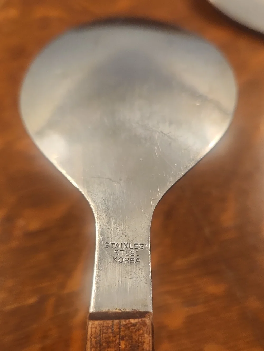 Vintage Mid-Century Modern Stainless Steel & Wood Salad Servers – Made in Korea